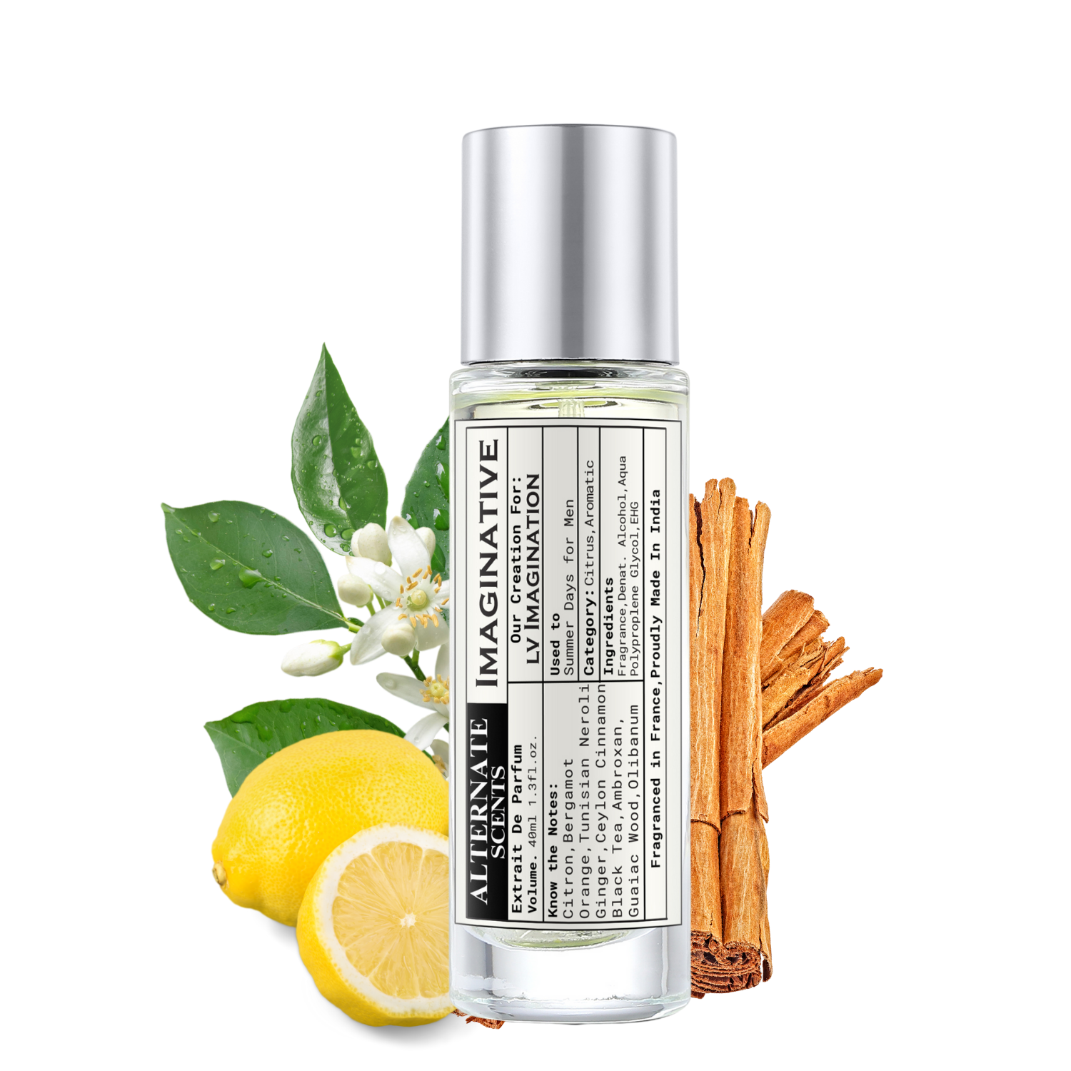 Alternate Scents IMAGINATIVE Long Lasting Perfume For Men |Strong& long Lasting with 30% Oil Concentration|Fresh Citrus Tea-Based| Fragrance From France | Made In India|