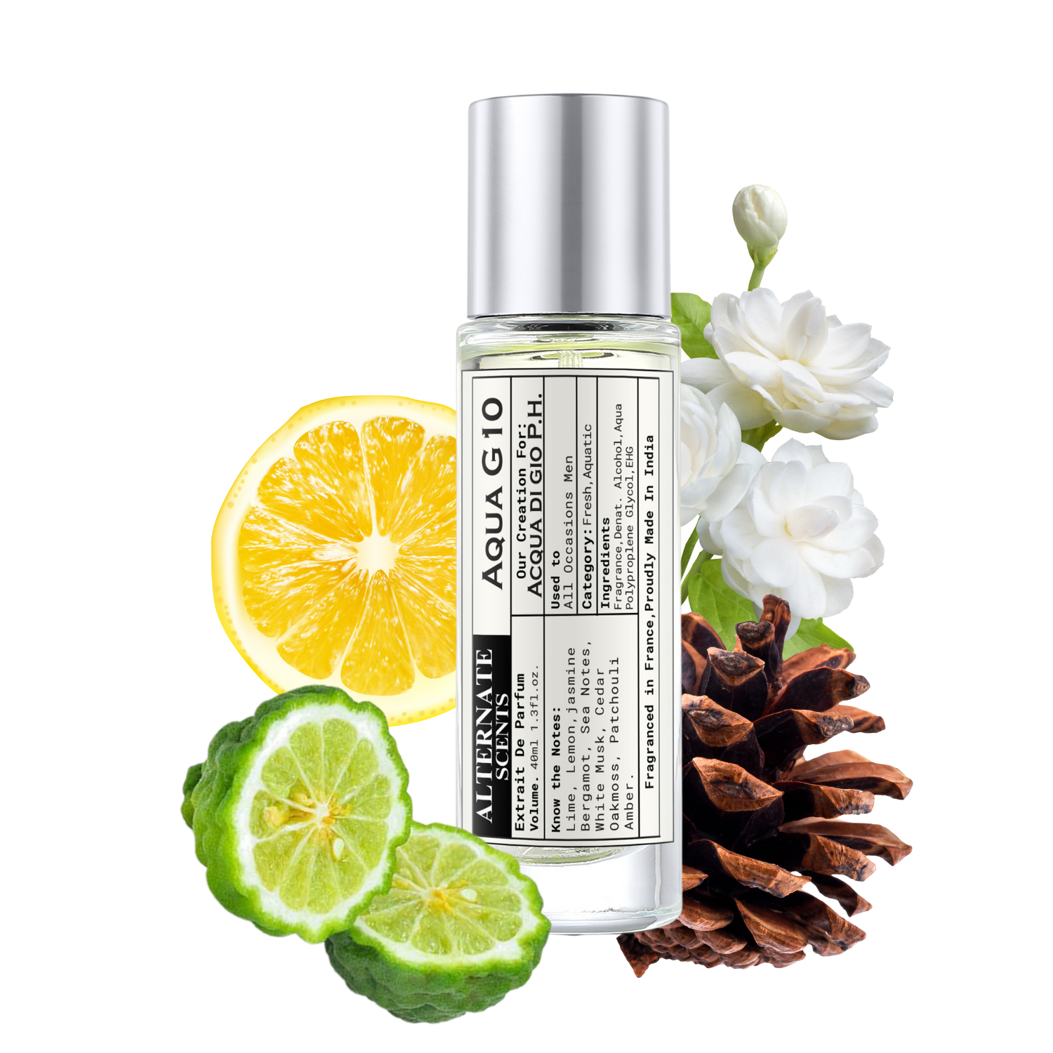Alternate Scents Aqua G-10 Long Lasting Perfume For Men |Strong& long Lasting with 30% Oil Concentration|Fresh & Aquatic | Fragrance From France | Made In India|