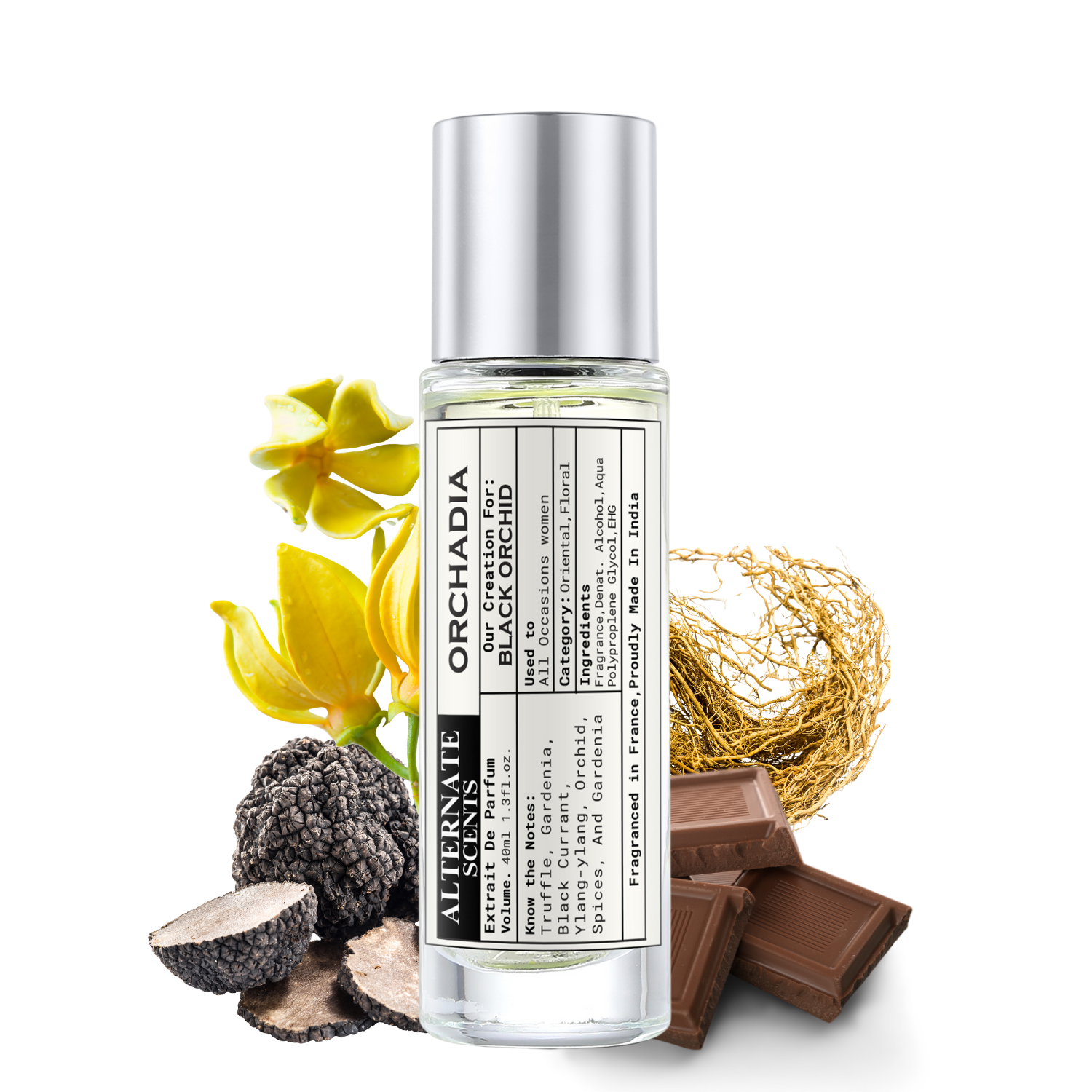 Alternate Scents Orchadia Long Lasting 40ml Perfume For Women |Strong& long Lasting with 30% Oil Concentration|Bold Floral Spicy | Fragrance From France | Made In India|