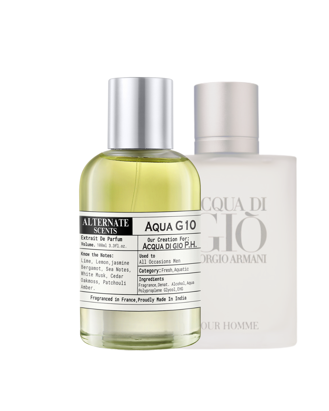 Alternate Scents Aqua G-10 Long Lasting Perfume For Men |Strong& long Lasting with 30% Oil Concentration|Fresh & Aquatic | Fragrance From France | Made In India|
