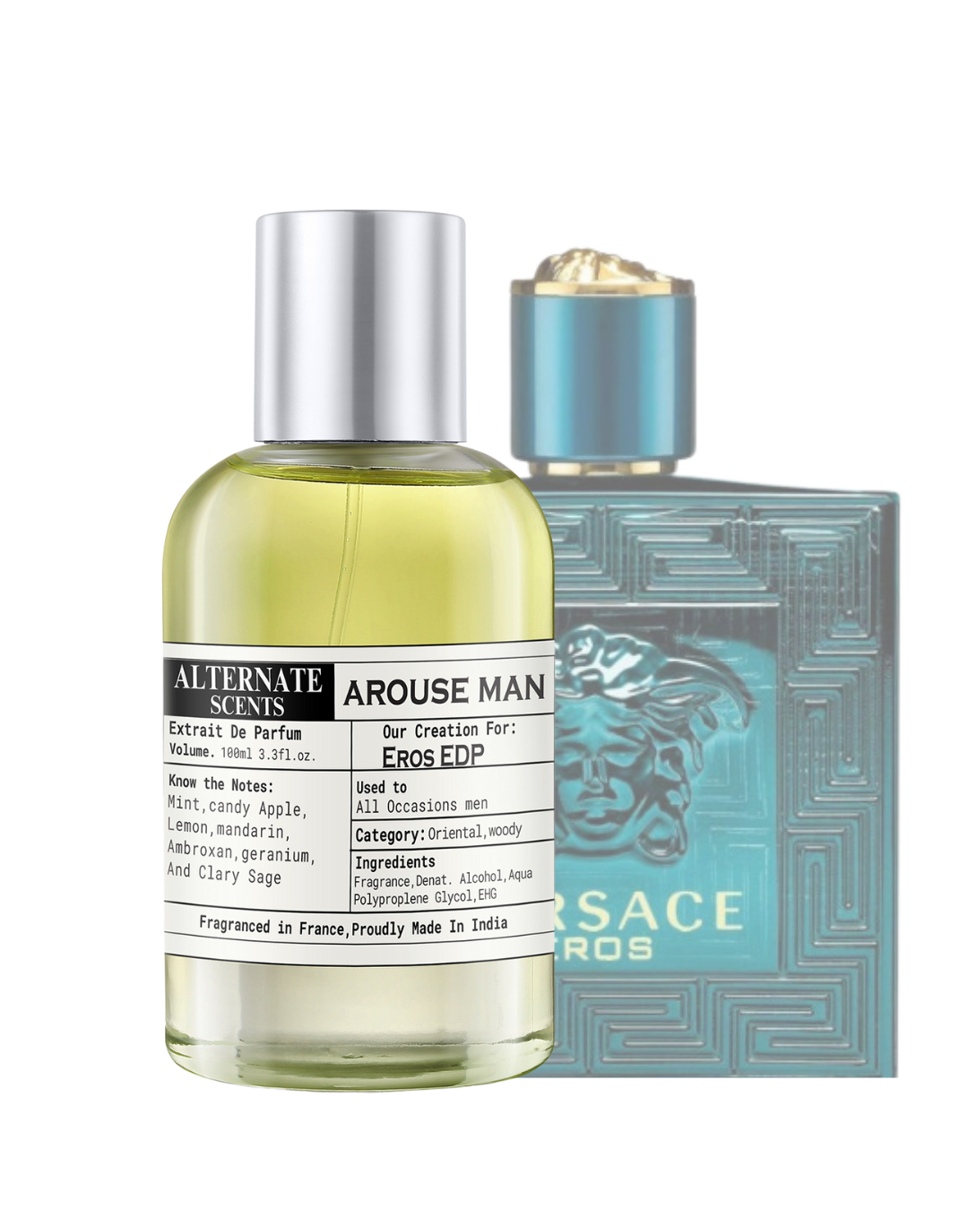Alternate Scents AROUSE Long Lasting Perfume For Men |Strong & long Lasting with 30% Oil Concentration| Fresh Minty Vanilla Fragrance From France | Made In India
