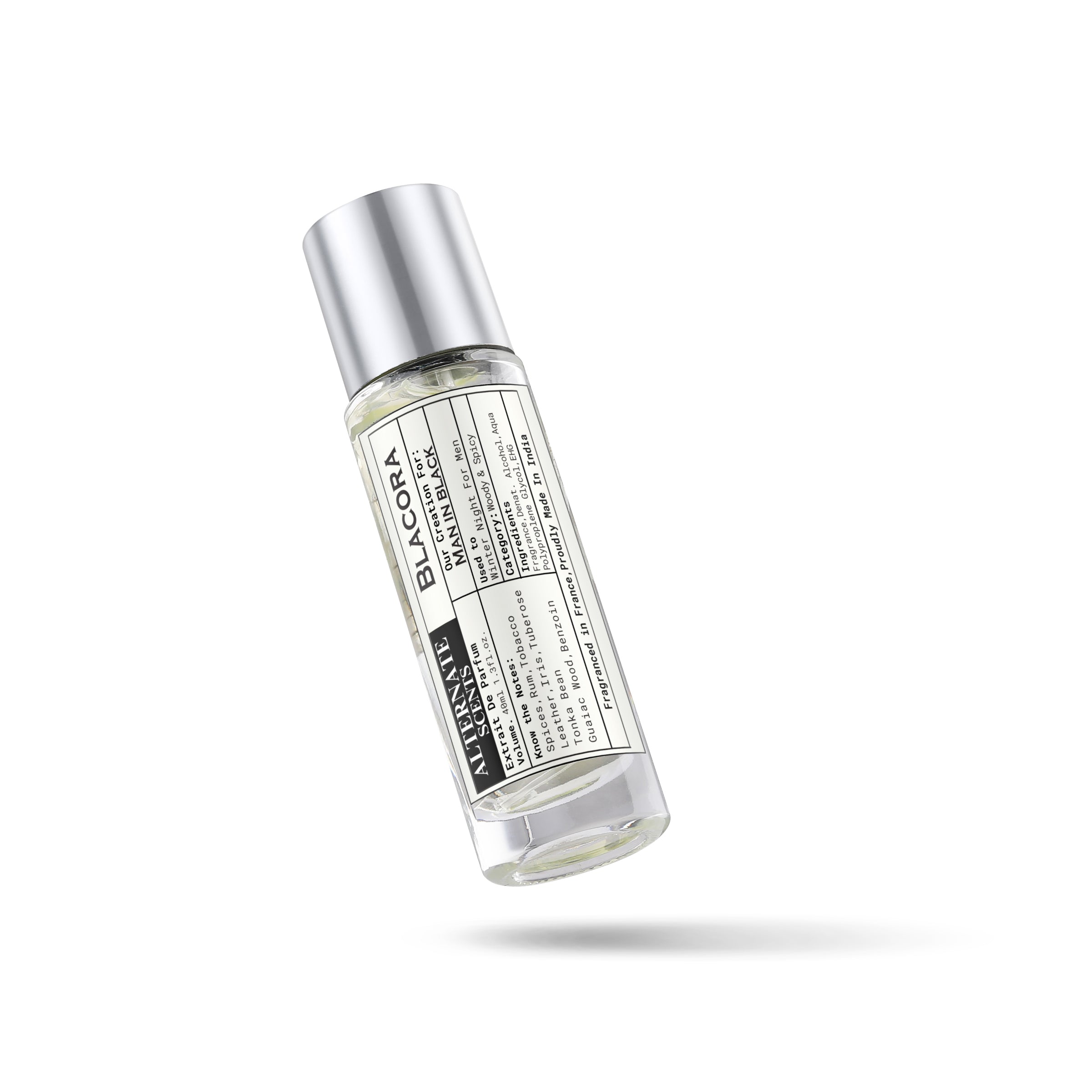 Alternate Scents BLACORA Long Lasting Perfume For Men |Strong&Long Lasting with 30% Oil Concentration|Warm Spicy Amber Woody|Fragrance From France |Made In India|