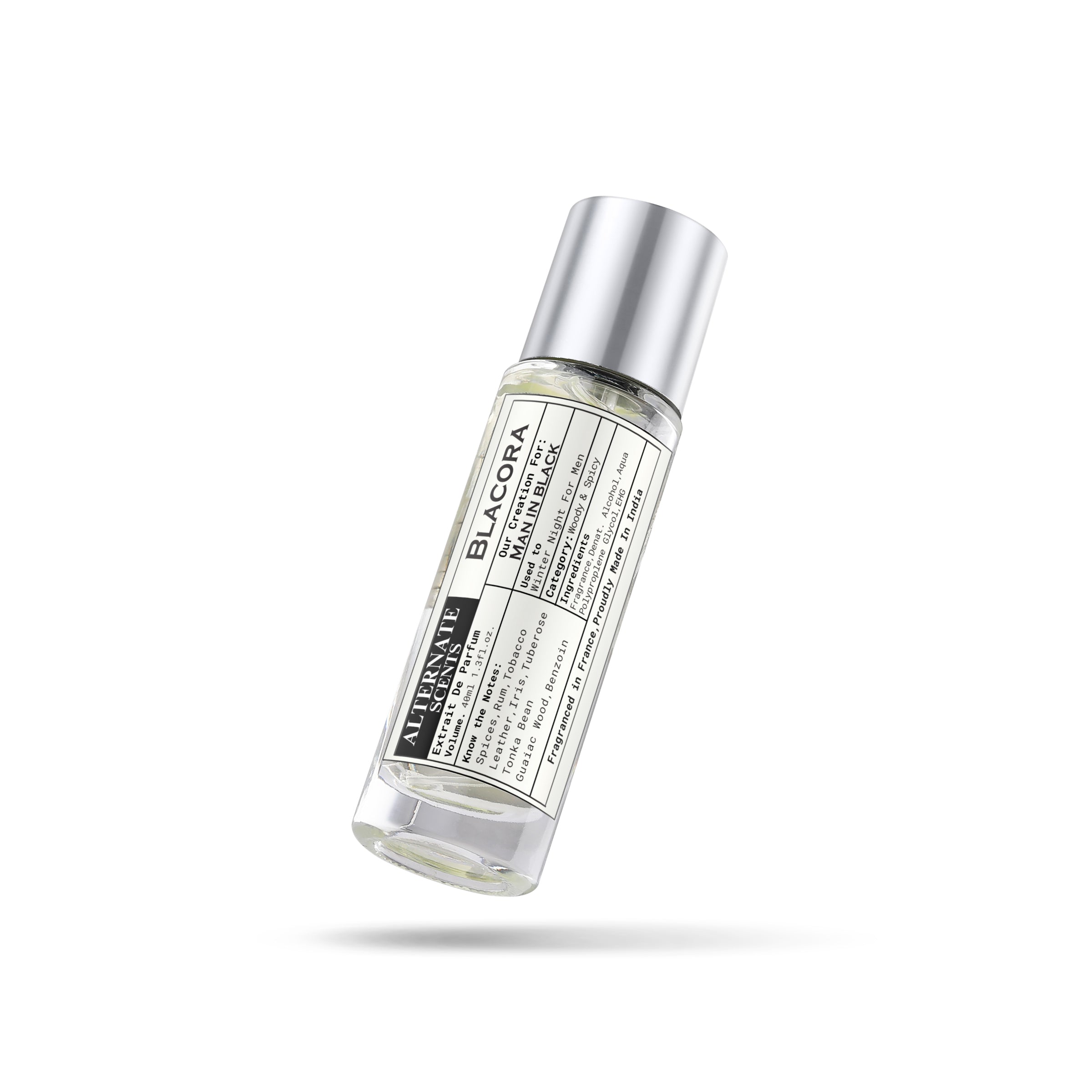 Alternate Scents BLACORA Long Lasting Perfume For Men |Strong&Long Lasting with 30% Oil Concentration|Warm Spicy Amber Woody|Fragrance From France |Made In India|