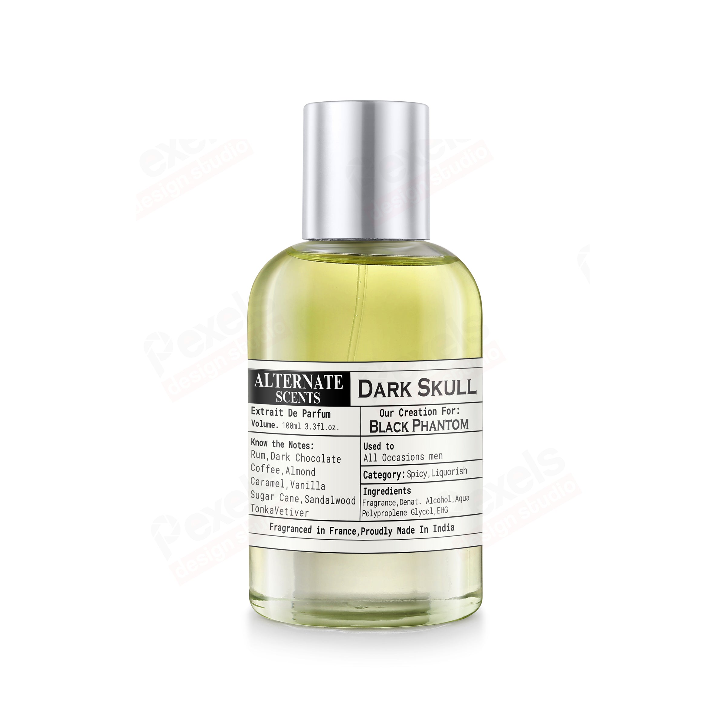 Alternate Scents DARK SKULL Long Lasting Perfume For Men & Women |Strong& long Lasting with 30% Oil Concentration| Dark Gourmand Unisex| Fragrance From France | Made In India|