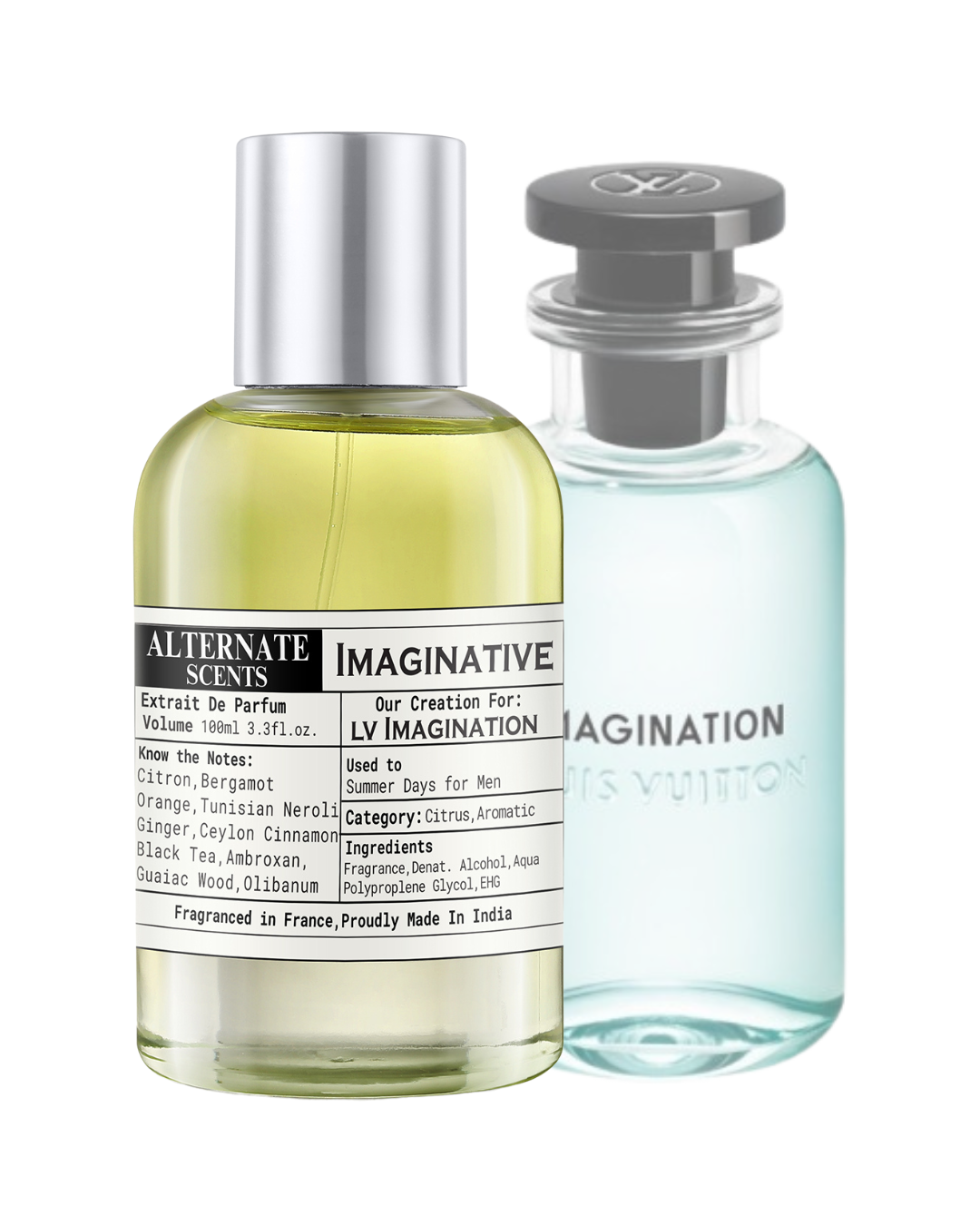 Alternate Scents IMAGINATIVE Long Lasting Perfume For Men |Strong& long Lasting with 30% Oil Concentration|Fresh Citrus Tea-Based| Fragrance From France | Made In India|
