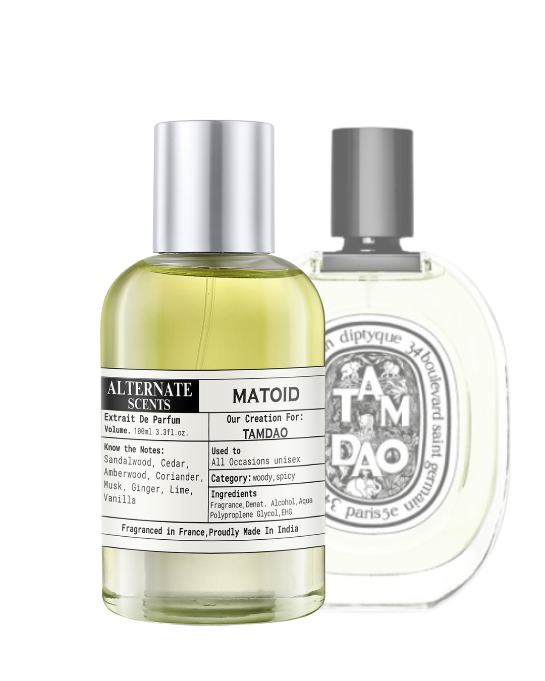 Alternate Scents Matoid Long Lasting Perfume For Men |Strong& long Lasting with 30% Oil ConcentrationWoody Sandalwood Musk | Fragrance From France | Made In India|