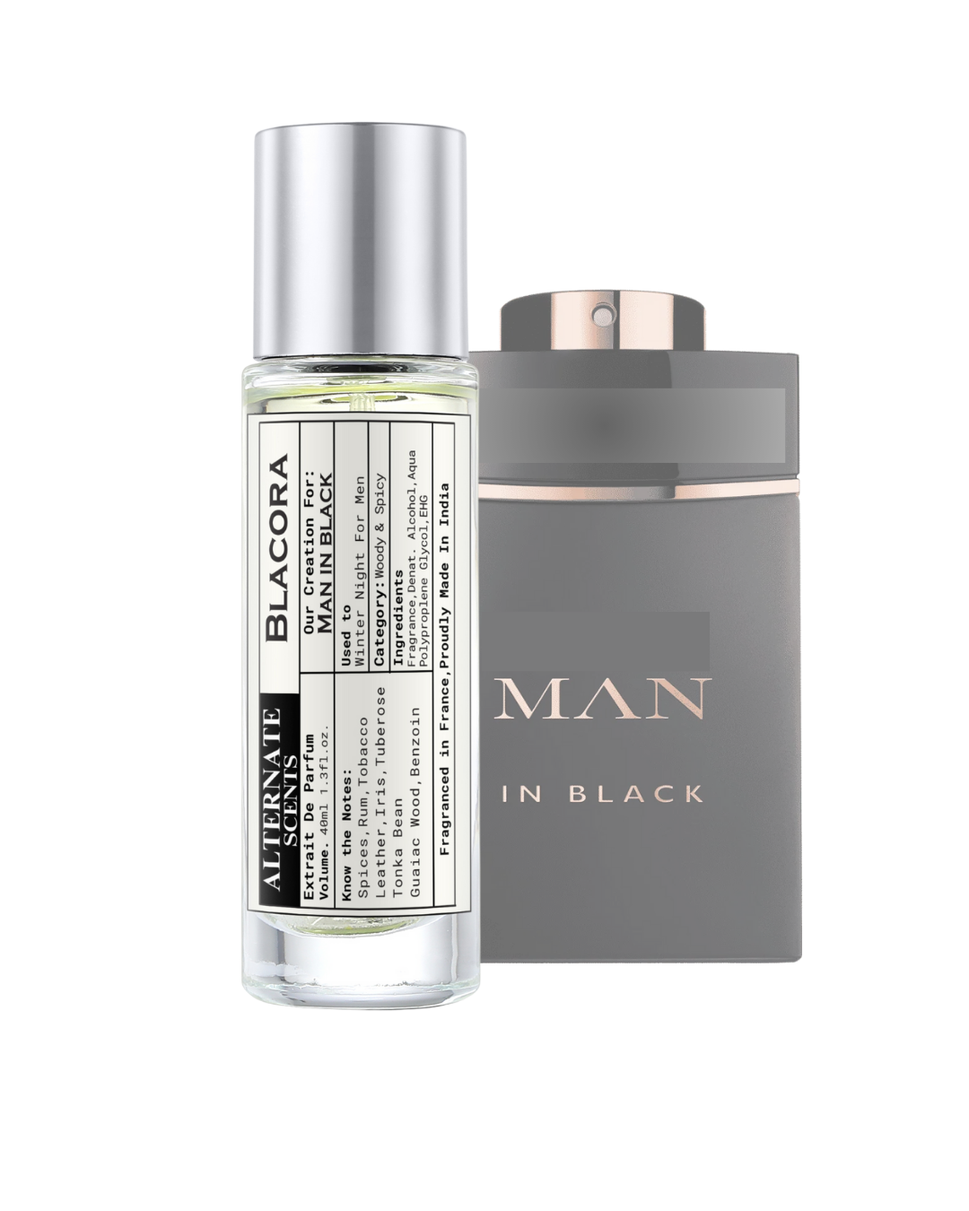 Alternate Scents BLACORA Long Lasting Perfume For Men |Strong&Long Lasting with 30% Oil Concentration|Warm Spicy Amber Woody|Fragrance From France |Made In India|