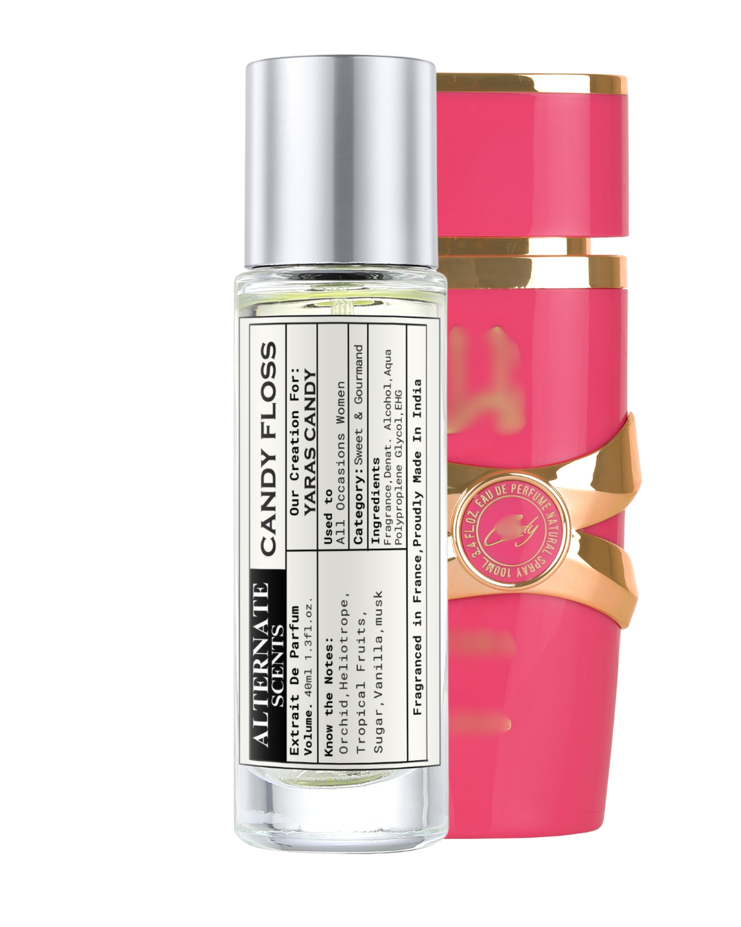 Alternate Scents CANDY FLOSS Long Lasting Perfume For Women |Strong & Long Lasting with 30% Oil Concentration |Sweet Fruity Gourmand |Fragrance From France |Made In India|