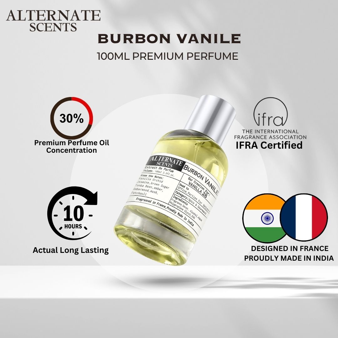 Alternate Scents BURBON VANILE Long Lasting Perfume For Men& Women