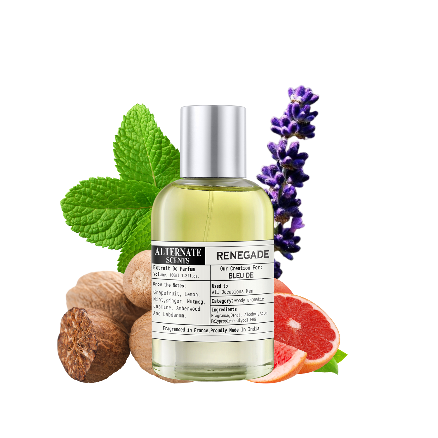 Alternate Scents Renegade Long Lasting Perfume For Men |Strong& long Lasting with 30% Oil Concentration| Fresh, Woody & Citrusy| Fragrance From France | Made In India|