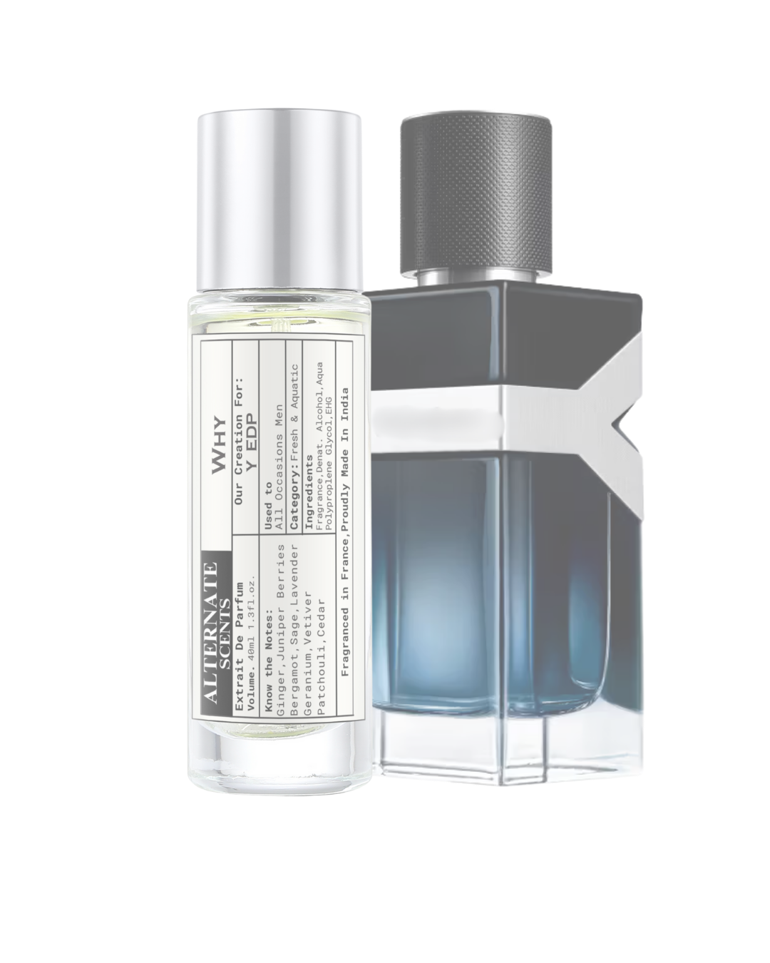 Alternate Scents WHY Long Lasting Perfume For Men |Strong& Long Lasting with 30% Oil Concentration| Fresh Aromatic Fougere| Fragrance From France | Made In India|