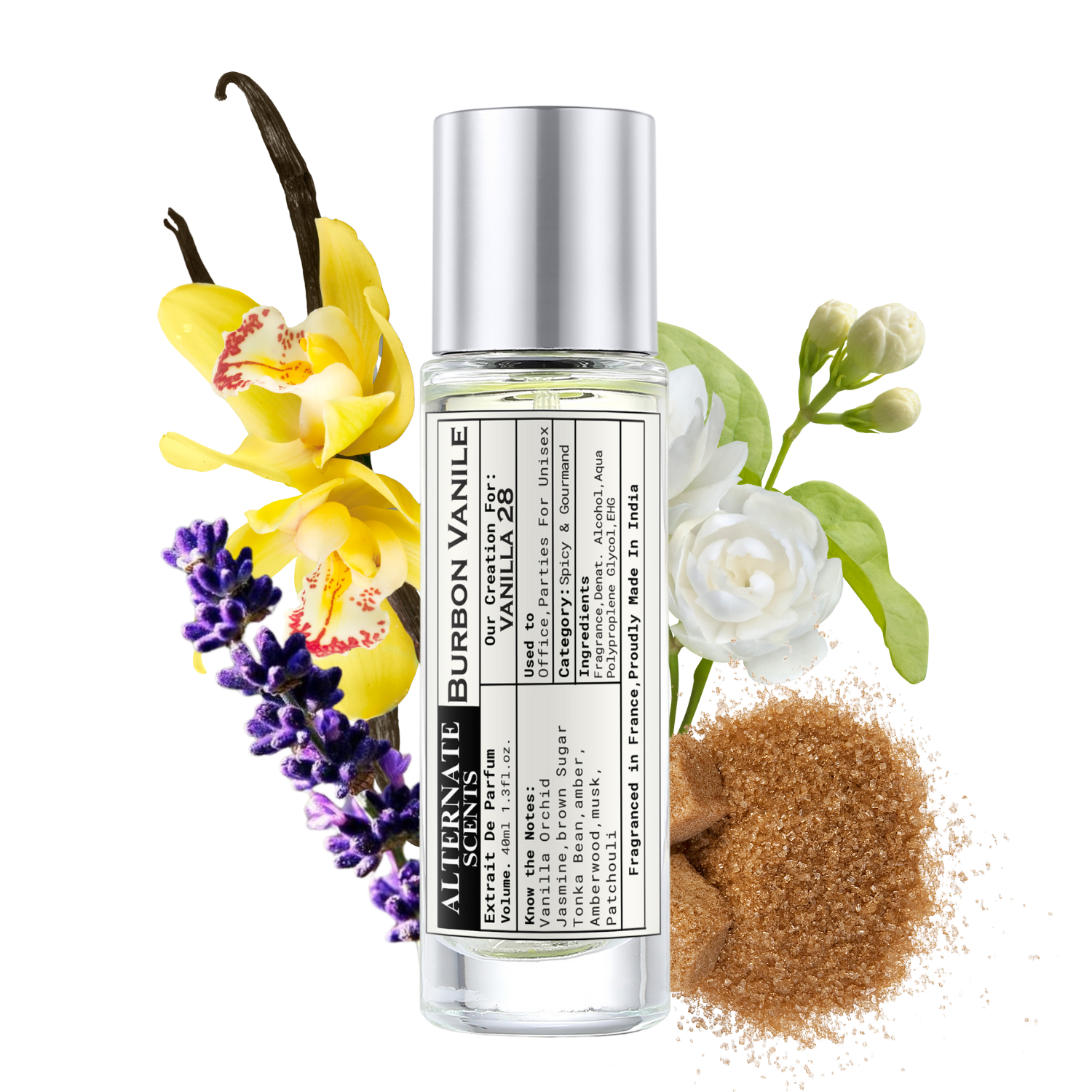 Alternate Scents BURBON VANILE Long Lasting Perfume For Men& Women |Strong& long Lasting with 30% Oil Concentration|Warm, Sweet & Spicy| Fragrance From France | Made In India|