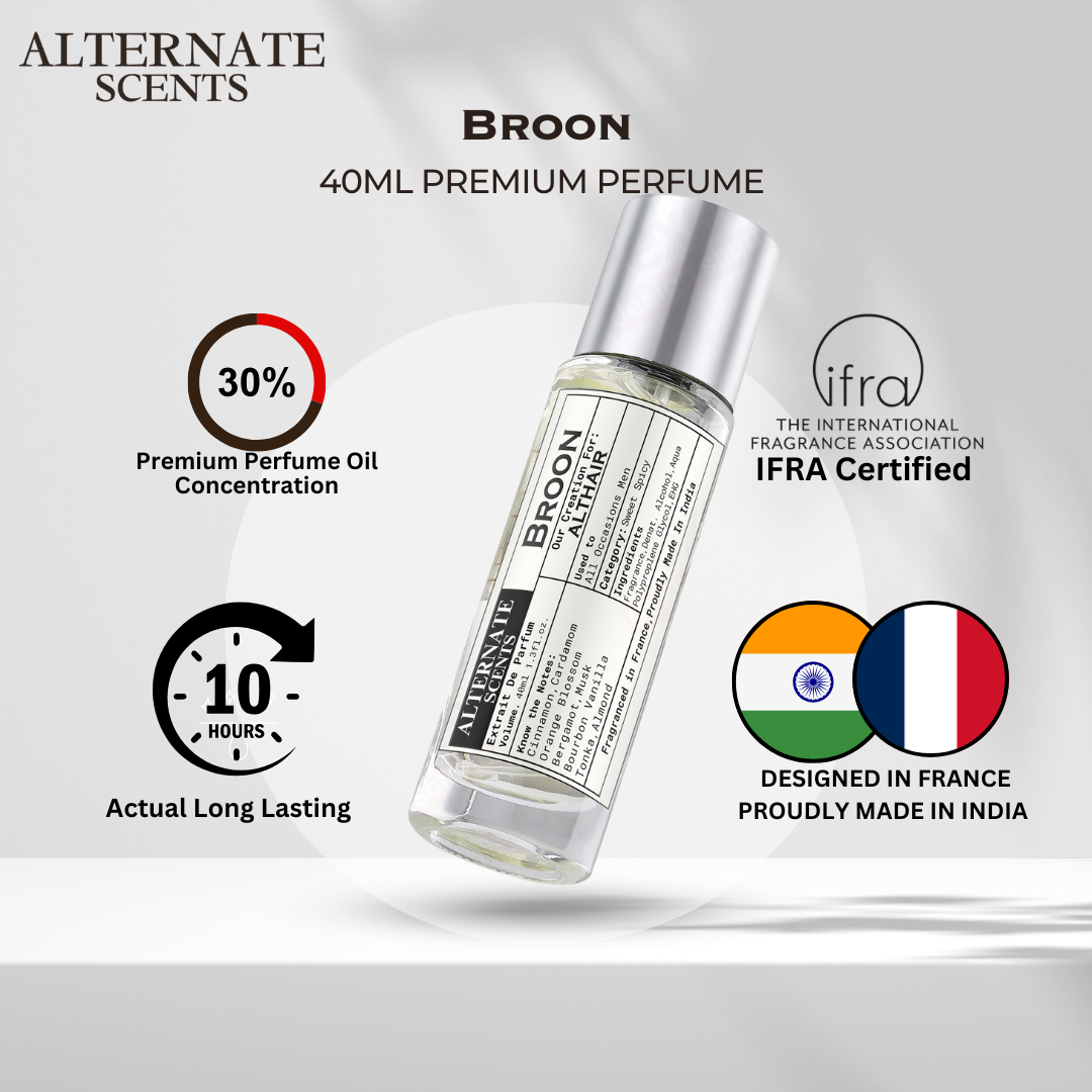 Alternate Scents BROON Long Lasting Perfume For Men | Strong & Long Lasting with 30% Oil Concentration | Warm Sweet & Spicy Fragrance