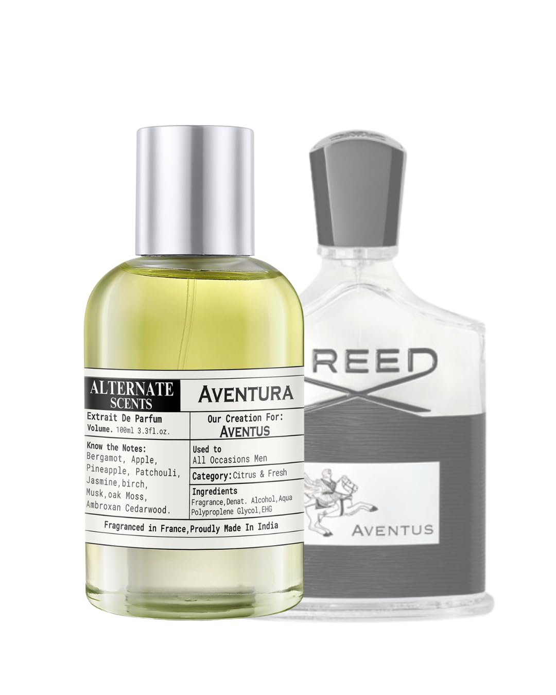 Alternate Scents Aventura Long Lasting 100ml Perfume For Men |Strong& long Lasting with 30% Oil Concentration| Bold, Fruity-Smoked