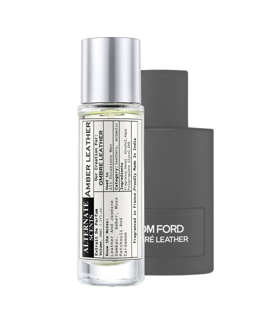 Alternate Scents AMBER LEATHER Long Lasting Perfume For Men |Strong& long Lasting with 30% Oil Concentration|Bold, Spicy-Leather| Fragrance From France | Made In India|