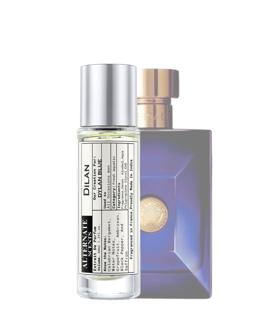 Alternate Scents Dilan Perfume | Inspired by Ver$ace Dylan Blue | Fresh Spicy Woody Perfume for Men | Long Lasting Daily & Evening Fragrance | Bold & Masculine Scent