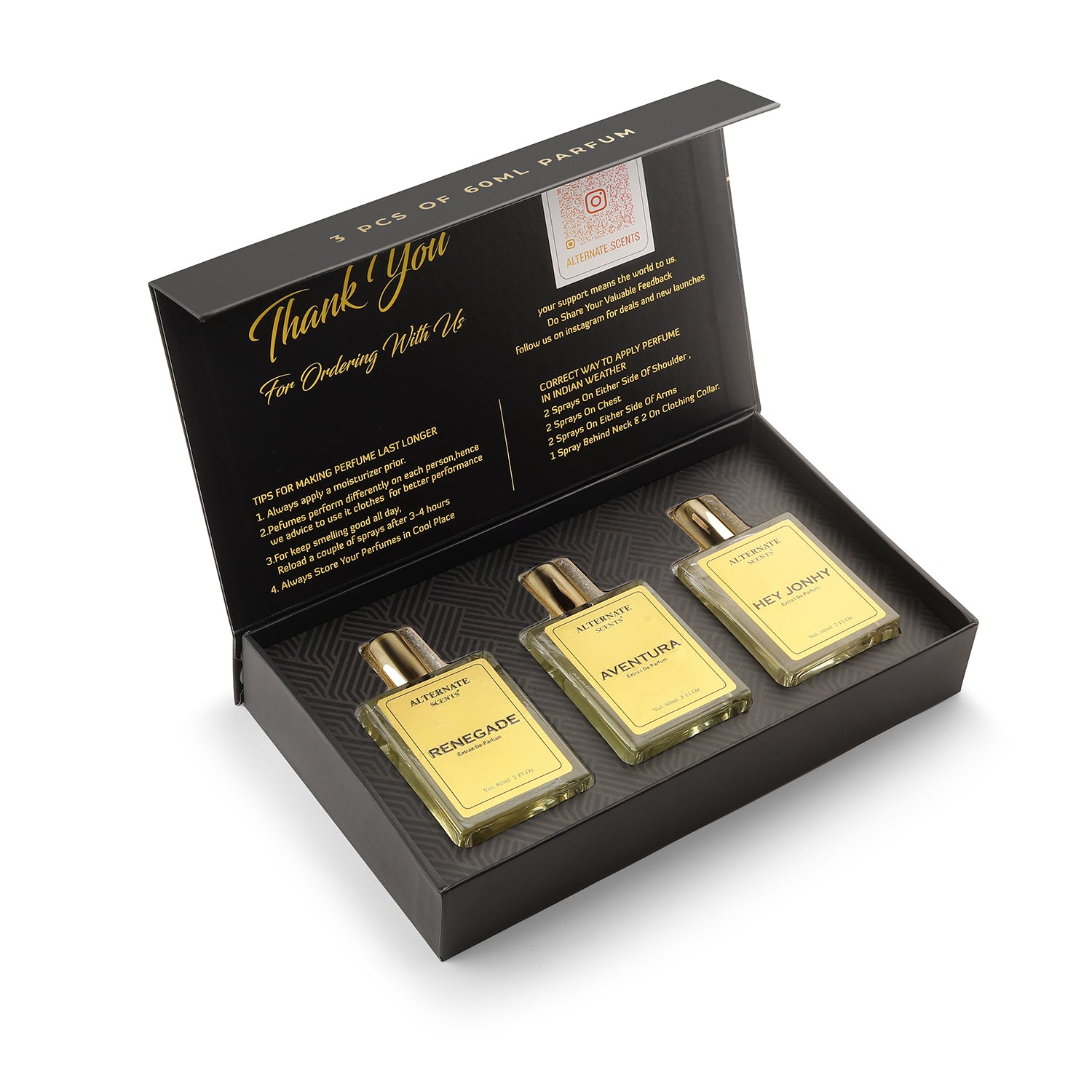 Alternate Scents Hyped Men Combo Set 3x60ml