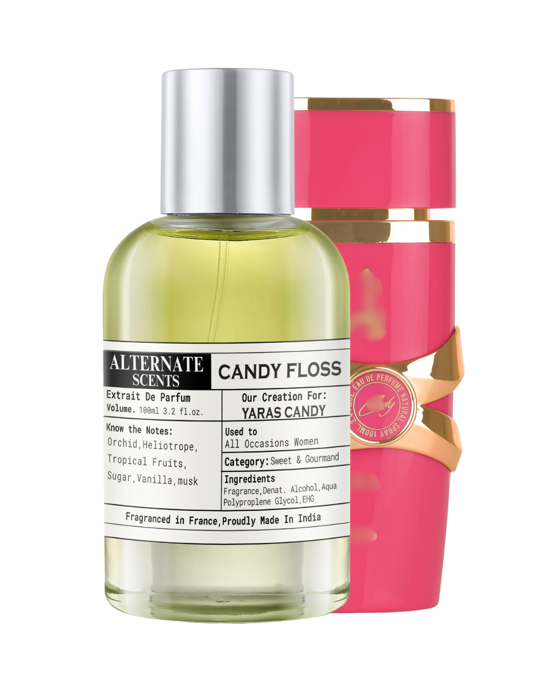 Alternate Scents CANDY FLOSS Long Lasting Perfume For Women |Strong & Long Lasting with 30% Oil Concentration |Sweet Fruity Gourmand |Fragrance From France |Made In India|