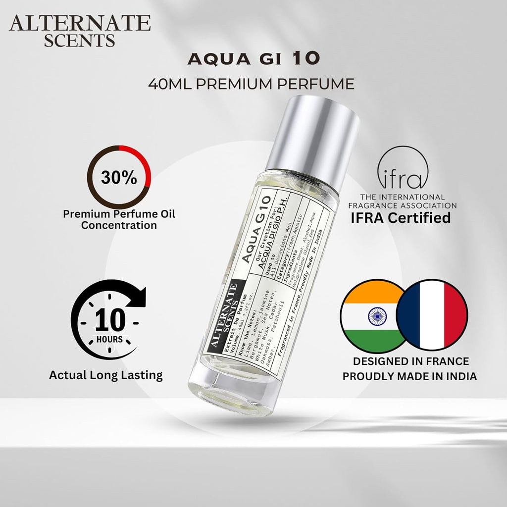Alternate Scents Aqua G-10 Long Lasting Perfume For Men