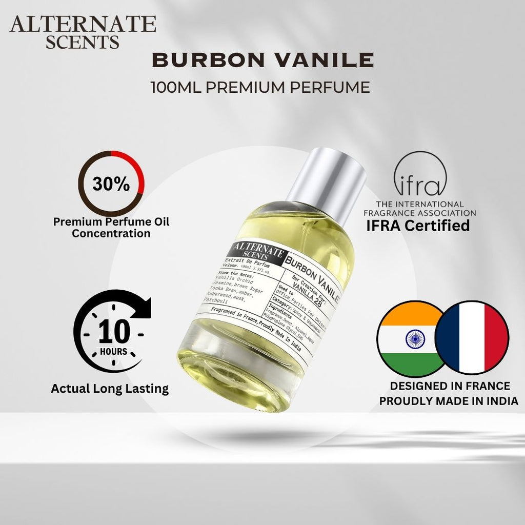 Alternate Scents BURBON VANILE Long Lasting Perfume For Men& Women