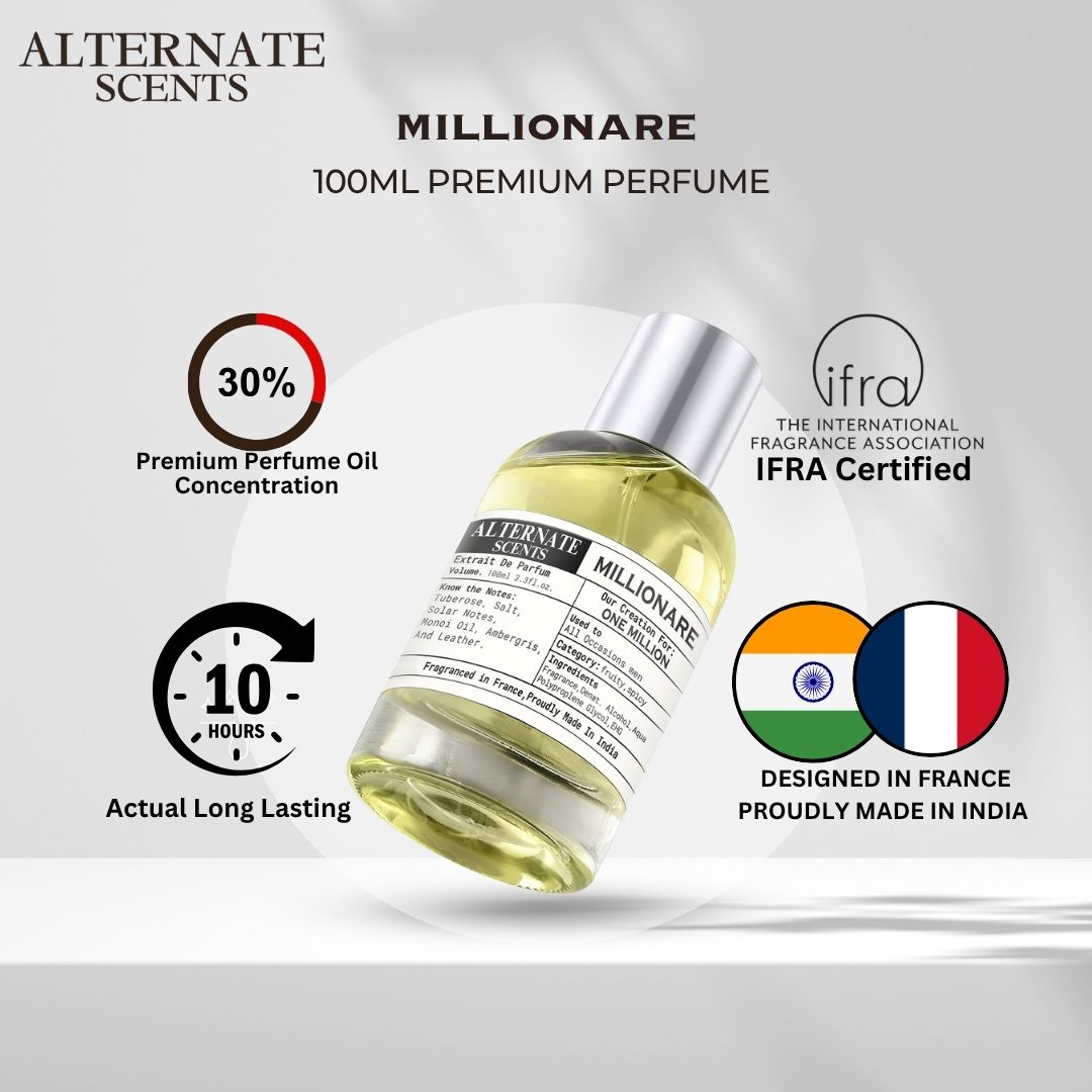 Alternate Scents MILLIONARE Long Lasting Perfume For Men