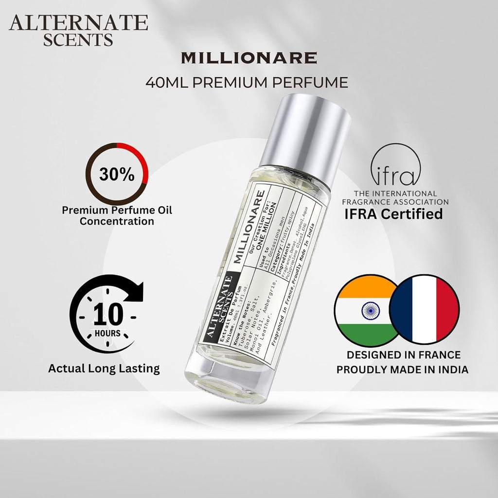 Alternate Scents MILLIONARE Long Lasting Perfume For Men