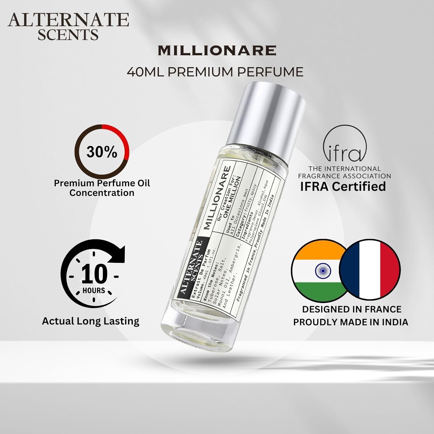 Alternate Scents MILLIONARE Long Lasting Perfume For Men