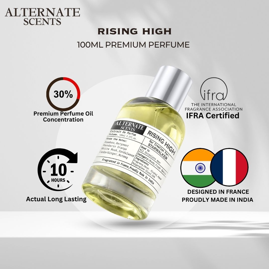Alternate Scents RISING HIGH 40ml Long Lasting Perfume For Men