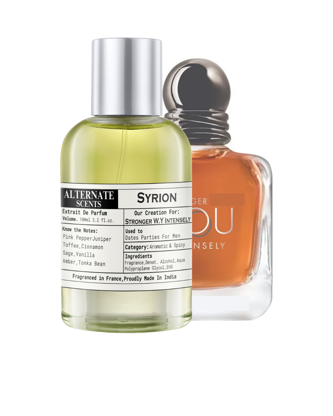 Alternate Scents SYRION Long Lasting Perfume For Men | Strong & Long Lasting with 30% Oil Concentration | Warm Spicy Sweet | Fragrance From France | Made In India