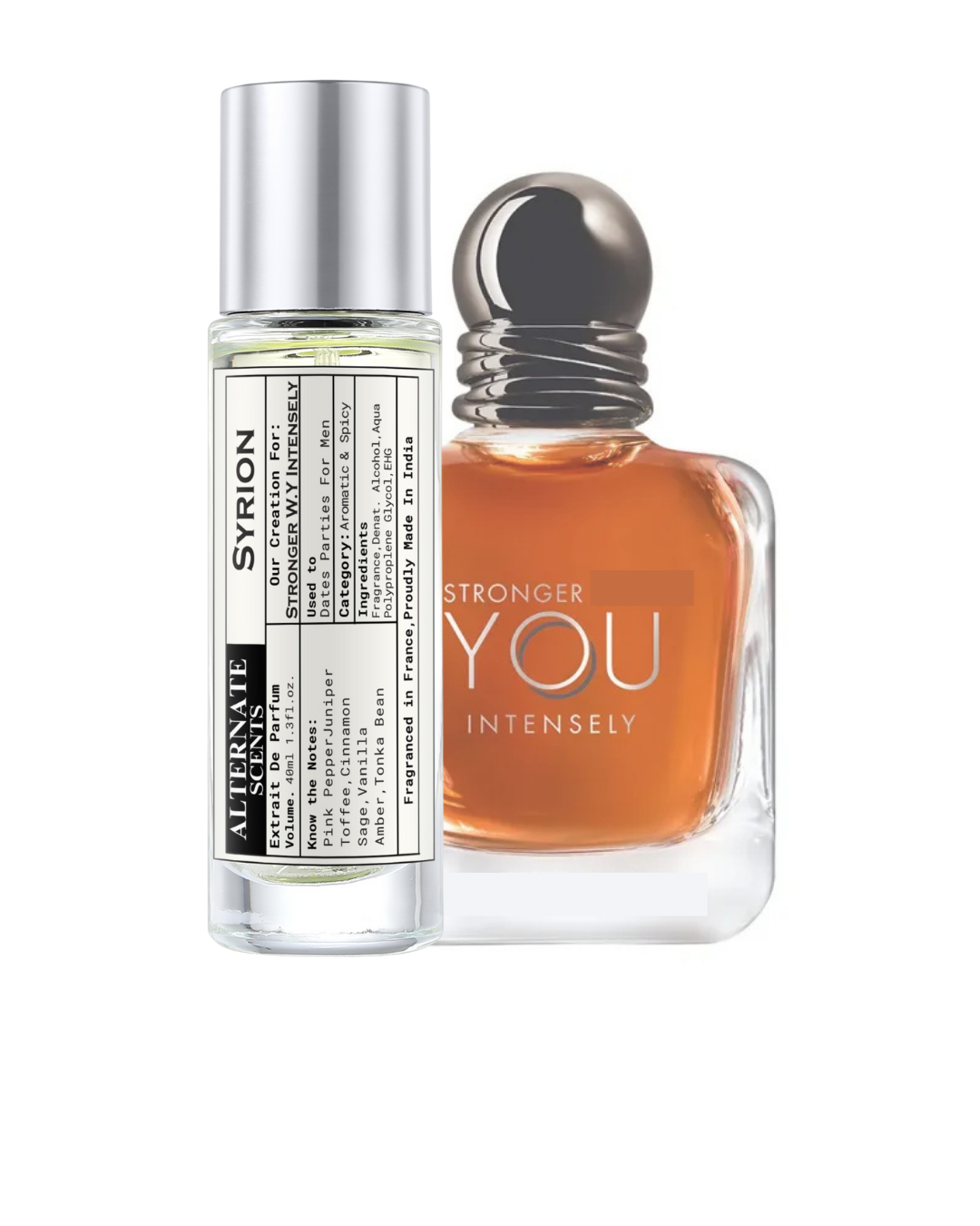 Alternate Scents SYRION Long Lasting Perfume For Men | Strong & Long Lasting with 30% Oil Concentration | Warm Spicy Sweet | Fragrance From France | Made In India