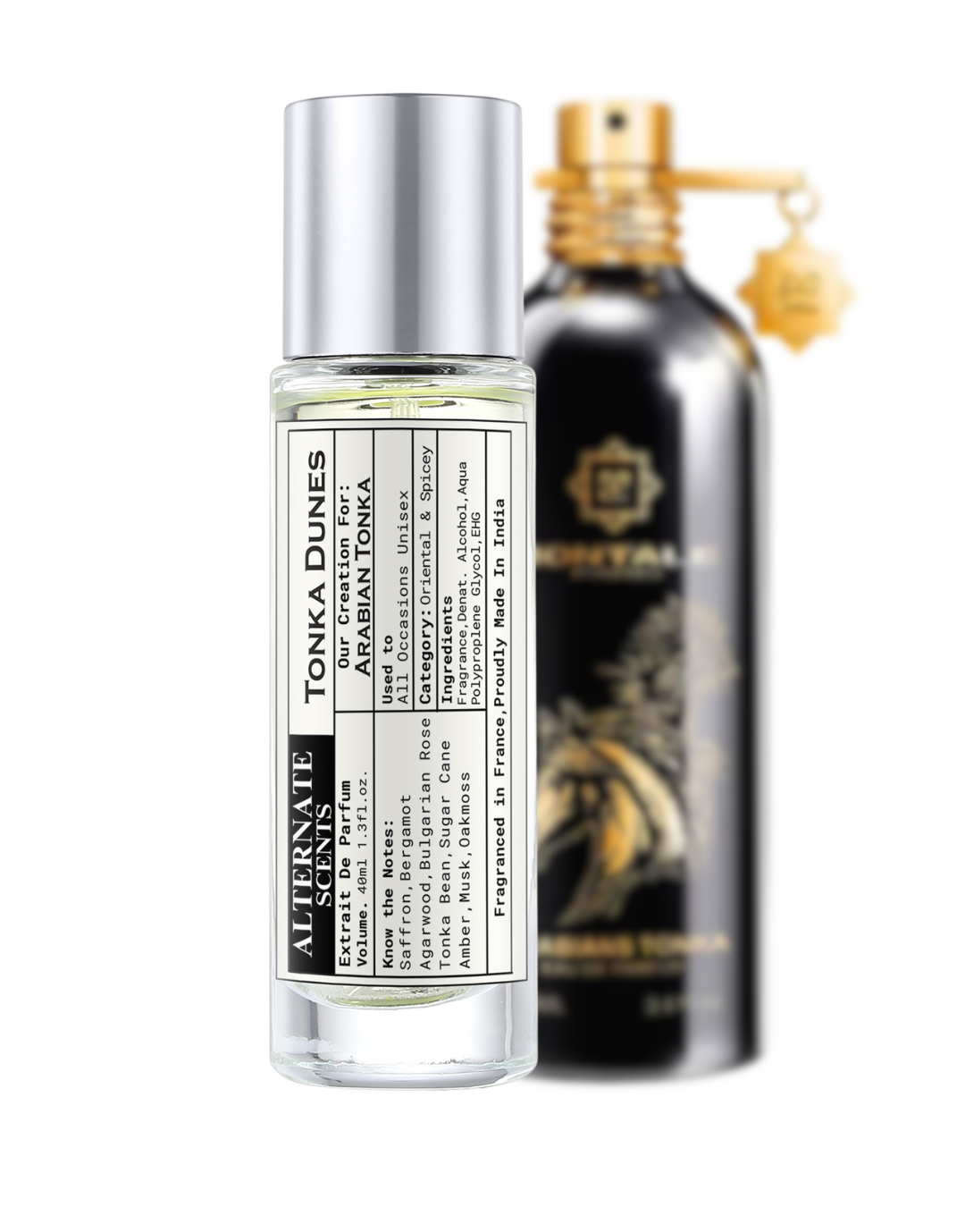 Alternate Scents TONKA DUNES Long Lasting Perfume For Unisex | Strong & Long Lasting with 30% Oil Concentration | Elegant Oriental & Spicy Fragrance | Fragrance From France | Made In India